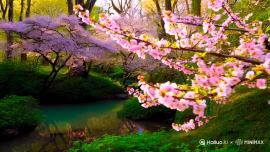 春暖花开大自然的美 by Hailuo AI Video Generator