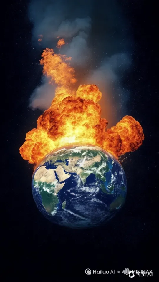 地球爆炸了。 by Hailuo AI Video Generator