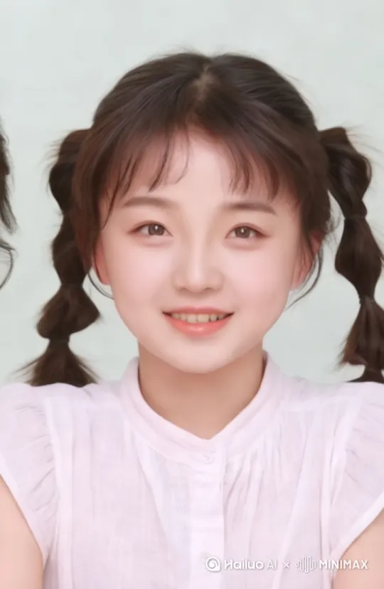 小姑娘向大家问好，并招手致意！ by Hailuo AI Video Generator