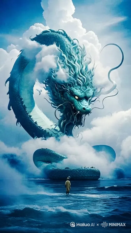 龙昂起头张开大嘴，龙发飘飘乱颤动。从龙嘴里涌出大量的金币元宝，水中涌出的金币元宝堆成山，大量金币和元宝 金如意 美元从水下涌出来，差点把屏幕填满，气势威猛。后面和前面都金光闪闪的。 地上堆的满地都是。生成8K高清视频 by Hailuo AI Video Generator