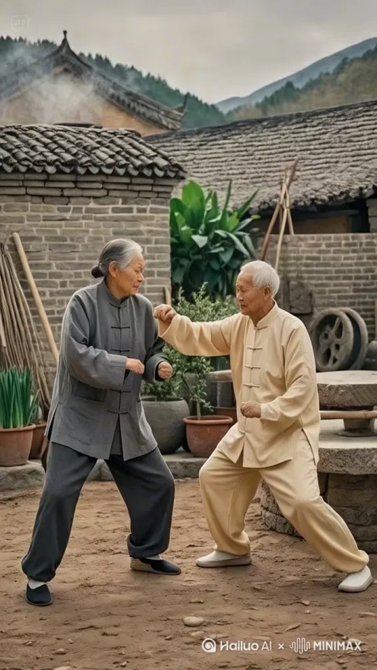 镜头移动，动态跟随，两人进行打斗，动作流畅丝滑 by Hailuo AI Video Generator