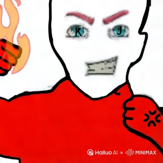 他站了起来又和另外一个人打架，然后把一只猫踹飞，取得了胜利，拿到了奖杯。 by Hailuo AI Video Generator