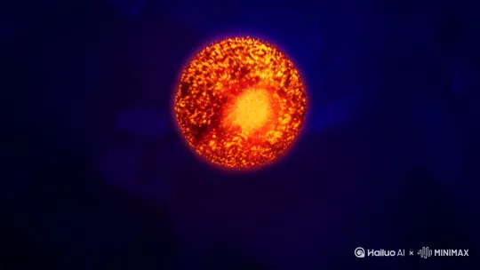 生成一团火，哪吒从火中坐金莲降生。 by Hailuo AI Video Generator