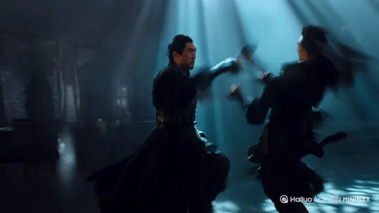 嗯一个擅长用黑暗元素而且非常厉害的人，叫做唐暗和唐三打架 by Hailuo AI Video Generator