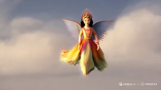 生成一款古代敦煌天仙飞过来的视频 by Hailuo AI Video Generator