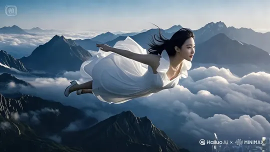 [下降,上摇]下降下降，上摇，两臂自由摆动，两腿自由伸曲 by Hailuo AI Video Generator