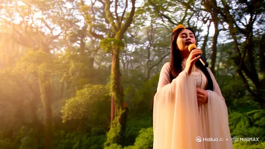 请请用女生版中低音吟唱观音大悲咒。然后图片加文字。生成唯美视频。动感一点的 by Hailuo AI Video Generator