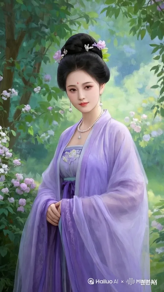 美女满面笑容，翩翩起舞[右移,左摇,跟随] by Hailuo AI Video Generator