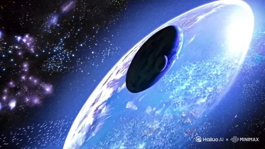 ### 《星际窥视》分镜场景描述词

---

#### **场景一：宇宙的召唤**

**镜头1：远景 - 地球与太空**
- **画面描述**：地球在黑暗的宇宙中缓缓旋转，背景是无尽的星空。镜头逐渐拉远，展示出地球在宇宙中的渺小。
- **音效/音乐**：悠扬而神秘的背景音乐，伴随轻微的宇宙辐射噪音。
- **字幕**： “公元2057年，人类的目光投向了宇宙深处。”

**镜头2：中景 - SEA总部**
- **画面描述**：联合国星际探索联盟（SEA）总部，科学家们正在紧张地讨论着最新的探测数据。
- **音效/音乐**：低沉的讨论声，背景中偶尔传来电子设备的提示音。
- **字幕**： “在一次例行的深空探测任务中，探测器‘天问号’发现了一颗类地行星——‘泽塔星’。”

**镜头3：特写 - 探测器屏幕**
- **画面描述**：探测器屏幕上的泽塔星图像，显示出其类地环境。
- **音效/音乐**：轻微的电子提示音。
- **字幕**： “这颗行星的环境与地球极为相似，可能拥有生命。”

---

#### **场景二：初探泽塔**

**镜头4：远景 - 探索者号飞船**
- **画面描述**：探索者号飞船在宇宙中航行，逐渐接近泽塔星。
- **音效/音乐**：飞船引擎的轻微轰鸣声，背景音乐变得紧张而充满期待。
- **字幕**： “经过数年的航行，探索者号终于抵达了泽塔星。”

**镜头5：中景 - 泽塔星表面**
- **画面描述**：探索者号船员们走出飞船，踏上泽塔星的地表，眼前的景象令他们惊叹不已。
- **音效/音乐**：自然环境的声音，鸟鸣和风声。
- **字幕**： “广袤的森林、湛蓝的湖泊，还有那令人惊叹的奇异生物。”

**镜头6：特写 - 船员表情**
- **画面描述**：船员们脸上露出惊讶和好奇的表情。
- **音效/音乐**：轻微的惊叹声。
- **字幕**： “然而，他们并不知道，他们的到来已经引起了泽塔星原住民的注意。”

---

#### **场景三：紧张的局势**

**镜头7：远景 - 泽塔星城市**
- **画面描述**：泽塔星的城市，科技高度发达，建筑物闪烁着奇异的光芒。
- **音效/音乐**：轻微的机械运转声，背景音乐变得低沉而紧张。
- **字幕**： “泽塔人拥有超越地球的科技水平，他们的文明已经发展了数百万年。”

**镜头8：中景 - 泽塔人议会**
- **画面描述**：泽塔人议会正在召开紧急会议，讨论如何应对地球人的到来。
- **音效/音乐**：激烈的讨论声，背景中传来电子设备的提示音。
- **字幕**： “泽塔人对地球的意图充满怀疑，认为人类的到来是入侵的前兆。”

**镜头9：特写 - 泽塔人领袖**
- **画面描述**：泽塔人领袖表情严肃，坚定地做出决定。
- **音效/音乐**：坚定的语气。
- **字幕**： “加强军事部署，阻止地球人进一步行动。”

---

#### **场景四：星球大战的阴影**

**镜头10：远景 - 泽塔星防御体系**
- **画面描述**：泽塔星周围建立起强大的防御体系，军事设施闪烁着警告的光芒。
- **音效/音乐**：警报声和机械运转声，背景音乐变得紧张而激烈。
- **字幕**： “泽塔人开始加强军事部署，并在泽塔星周围建立了一道强大的防御体系。”

**镜头11：中景 - 地球联合国会议**
- **画面描述**：联合国会议厅，各国领导人正在紧急磋商。
- **音效/音乐**：紧张的讨论声，背景中传来电子设备的提示音。
- **字幕**： “地球方面也紧急动员，全球进入战备状态。”

**镜头12：特写 - 探索者号船员**
- **画面描述**：探索者号船员们被软禁在飞船上，表情焦虑。
- **音效/音乐**：轻微的呼吸声和飞船内部的环境音。
- **字幕**： “船员们成为了这场星际对峙的人质。”

---

#### **场景五：和平的曙光**

**镜头13：中景 - 艾尔塔的秘密实验室**
- **画面描述**：艾尔塔在秘密实验室中工作，试图找到与地球人沟通的方法。
- **音效/音乐**：轻微的实验设备声，背景音乐变得柔和而充满希望。
- **字幕**： “泽塔星上的一位年轻科学家艾尔塔站了出来，提出与地球人建立友好关系。”

**镜头14：特写 - 艾尔塔与探索者号科学家**
- **画面描述**：艾尔塔与探索者号科学家通过量子通信技术进行交流。
- **音效/音乐**：轻微的通信设备声，背景中传来柔和的音乐。
- **字幕**： “艾尔塔的计划是，利用泽塔星的科技与地球的智慧，共同开发一种能够实现星际和平的装置。”

**镜头15：远景 - 泽塔星与地球签署协议**
- **画面描述 by Hailuo AI Video Generator