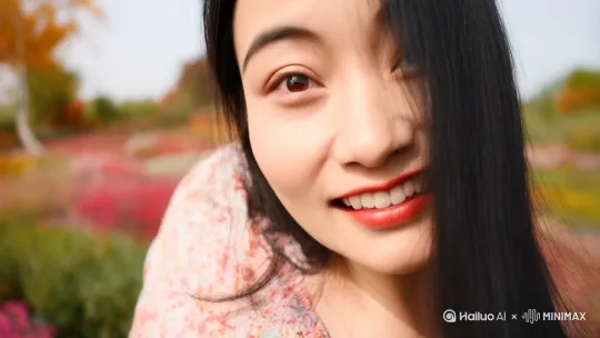 女子跳起欢快的舞蹈。 by Hailuo AI Video Generator
