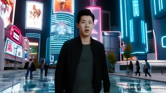 以此人物为男主角，生成一段电影质感的科幻片段 by Hailuo AI Video Generator