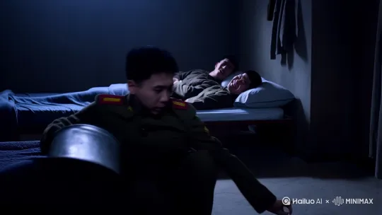 *第一章 迷彩初染**

凌晨四点的哨声像把钢刀劈开梦境，陆骁在黑暗中摸索作训服时撞翻了脸盆。金属撞击声在寂静的营房里炸开，邻铺的山东兵王虎发出闷笑："城里来的少爷当心闪了腰。"

单杠区凝结着薄霜，陆骁看着作训服下摆洇出的汗渍在-5℃的空气里蒸腾白雾。第七次引体向上时小臂肌肉突突跳动，班长陈铁山浑厚的声音贴着后颈传来："呼吸节奏！你以为在健身房耍帅？"

战术训练场的泥浆漫过作战靴，陆骁第无数次在低桩网下卡住背囊。腐殖质的气味灌满鼻腔，右膝旧伤在碎石摩擦下泛起灼痛。正要放弃时，后背突然承托起坚实的力量——王虎黝黑的脸从泥浆里钻出："踩着俺肩膀过！"

暴雨夜的紧急集合来得毫无征兆。陆骁抱着打湿的被褥站在队列末尾，看着陈班长在探照灯下撕开某个新兵的行李。粉色信封飘落泥水时，十九岁的少年第一次懂得，迷彩服要过滤的不只是风雨，还有那些未寄出的思念。 by Hailuo AI Video Generator