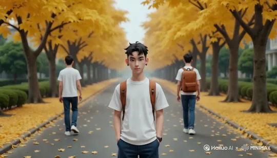 提示词:拍摄景别为中景,人物景别为中景,视角为俯视,构图上人物在画面下方,道路在画面上方延伸。核心主体是林一,情绪动作是脚步缓慢,身体微微佝偻,眼神看向地面,双手自然下垂。环境场景是一条铺满落叶的小路,两旁是高大的树木,树叶已经泛黄。艺术风格为文艺写实风,光线为透过树叶的斑驳阳光,营造出文艺又迷茫的氛围,色调为暖黄色和绿色的混合色调。
运镜语言:跟镜头,跟随人物的脚步移动,预期效果是让观众感受到人物行走的状态和内心的迷茫,仿佛与人物一同前行。
风格色调:
参考风格关键词:复古怀旧、文艺清新、梦幻迷茫。
画面质感:画面具有细腻的质感,无论是人物的皮肤纹理还是衣物的褶皱都清晰可见,给人一种真实又复古的感觉。
色调氛围:整体色调以暖黄色、棕色和蓝紫色为主,暖色调营造出温馨、怀旧的氛围,冷色调则体现出人物内心的迷茫和孤独,冷暖色调相互交织,使画面更具层次感和情感张力。 by Hailuo AI Video Generator