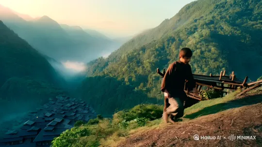 ### 天仙配

很久很久以前，在一个名叫青溪的小村庄里，住着一位名叫董永的年轻樵夫。董永自幼父母双亡，家境贫寒### 天仙配

很久很久以前，在一个名叫青溪的小村庄里，住着一位名叫董永的年轻樵夫。董永自幼父母双亡，家境贫寒，但他心地善良，勤劳朴实，每天靠砍柴为生。尽管生活艰辛，董永从未抱怨过，总是乐于助人，深受村民们的喜爱。

有一天，董永像往常一样上山砍柴。走到半山腰时，他突然听到一阵微弱的哭泣声。循声而去，他发现一只受伤的白狐被困在猎人的陷阱里。董永心生怜悯，小心翼翼地靠近，用随身携带的工具撬开陷阱，将白狐救了出来。白狐感激地看着董永，用鼻子轻轻蹭了蹭他的手，然后一瘸一拐地消失在树林中。

董永并不知道，这只白狐其实是天上的一位仙女，名叫织女。织女因触犯天条，被贬下凡，化作白狐受罚。她在天上掌管着织锦的工作，美丽而聪慧。获救后，织女对董永的善良和勇敢心生爱慕，决定化作人形报答他。

几天后，董永在溪边遇到一位美丽的女子，她自称名叫织女，因家乡遭难，流落至此，无处可去。董永见她孤苦无依，心生怜悯，便将她带回家中，暂作安置。织女心灵手巧，不仅擅长家务，还精通织锦。她用灵巧的双手织出了许多精美的锦缎，帮助董永改善了生活。

随着时间的推移，董永和织女之间产生了深厚的感情。他们在村民的祝福下，结为夫妻，过上了幸福美满的生活。织女用她的智慧和勤劳，帮助村庄发展农业和手工业，使村民们的生活逐渐富裕起来。

然而，天上的王母娘娘得知织女私自下凡，并与凡人成亲，勃然大怒。她派遣天兵天将下凡捉拿织女，强行将她带回天庭。董永得知消息后，心急如焚，拼命追赶，但终究无法与天兵抗衡，只能眼睁睁地看着织女被带走。

织女被带回天庭后，被囚禁在银河的另一边，与董永天各一方。她日夜思念着董永，泪水化作点点繁星，洒落在银河之中。董永则每天在溪边徘徊，思念着织女，期盼着能再次相见。

王母娘娘被两人的真情所感动，决定给他们一次机会。她允许织女每年七月初七与董永相会一次。这一天，成千上万只喜鹊在天河上搭起一座鹊桥，让织女和董永得以短暂团聚。

从此以后，七月初七成为了中国传统的“七夕节”，象征着忠贞不渝的爱情。每到这一天，人们都会仰望星空，祈求爱情美满，家庭幸福。而董永和织女的故事，也成为了民间广为流传的美丽传说，感动着一代又一代的人。

这个故事告诉我们，真爱可以超越一切障碍，即使天各一方，心灵的契合和思念也能让有情人终成眷属。但他心地善良，勤劳朴实，每天靠砍柴为生。尽管生活艰辛，董永从未抱怨过，总是乐于助人，深受村民们的喜爱。

有一天，董永像往常一样上山砍柴。走到半山腰时，他突然听到一阵微弱的哭泣声。循声而去，他发现一只受伤的白狐被困在猎人的陷阱里。董永心生怜悯，小心翼翼地靠近，用随身携带的工具撬开陷阱，将白狐救了出来。白狐感激地看着董永，用鼻子轻轻蹭了蹭他的手，然后一瘸一拐地消失在树林中。

董永并不知道，这只白狐其实是天上的一位仙女，名叫织女。织女因触犯天条，被贬下凡，化作白狐受罚。她在天上掌管着织锦的工作，美丽而聪慧。获救后，织女对董永的善良和勇敢心生爱慕，决定化作人形报答他。

几天后，董永在溪边遇到一位美丽的女子，她自称名叫织女，因家乡遭难，流落至此，无处可去。董永见她孤苦无依，心生怜悯，便将她带回家中，暂作安置。织女心灵手巧，不仅擅长家务，还精通织锦。她用灵巧的双手织出了许多精美的锦缎，帮助董永改善了生活。

随着时间的推移，董永和织女之间产生了深厚的感情。他们在村民的祝福下，结为夫妻，过上了幸福美满的生活。织女用她的智慧和勤劳，帮助村庄发展农业和手工业，使村民们的生活逐渐富裕起来。

然而，天上的王母娘娘得知织女私自下凡，并与凡人成亲，勃然大怒。她派遣天兵天将下凡捉拿织女，强行将她带回天庭。董永得知消息后，心急如焚，拼命追赶，但终究无法与天兵抗衡，只能眼睁睁地看着织女被带走。

织女被带回天庭后，被囚禁在银河的另一边，与董永天各一方。她日夜思念着董永，泪水化作点点繁星，洒落在银河之中。董永则每天在溪边徘徊，思念着织女，期盼着能再次相见。

王母娘娘被两人的真情所感动，决定给他们一次机会。她允许织女每年七月初七与董永相会一次。这一天，成千上万只喜鹊在天河上搭起一座鹊桥，让织女和董永得以短暂团聚。

从此以后，七月初七成为了中国传统的“七夕节”，象征着忠贞不渝的爱情。每到这一天，人们都会仰望星空，祈求爱情美满，家庭幸福。而董永和织女的故事，也成为了民间广为流传的美丽传说，感动着一代又一代的人。

这个故事告诉我们，真爱可以超越一切障碍，即使天各一方，心灵的契合和思念也能让有情人终成眷属。[跟随,上摇][左移,右摇,跟随][变焦拉远][变焦推进][左摇,下降][左移,右摇,跟随][推出,上升,下摇] by Hailuo AI Video Generator