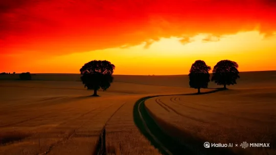 【分镜头脚本 - 夕阳下的漫步】
空镜:
1. 远景(5秒)
- 橙红色晚霞浸染的天空占画面2/3
- 蜿蜒的乡间小路呈S型穿过金棕色麦田
- 两棵白杨树剪影分立道路两侧
环境声:
- 风吹麦浪的沙沙声渐入
- 远处隐约的归巢鸟鸣
人物入场:
2. 中景(8秒)
- 镜头从45度侧后方跟随
- 老爷爷驼色羊毛衫外罩米色风衣
- 老奶奶浅灰色针织披肩被风吹起一角
- 两人交叠的双手特写:布满老年斑却紧扣的手指
- 脚步同步节奏:左脚-右脚-落叶碎裂声
动态细节:
3. 特写(3秒)
- 老爷爷抬手将老奶奶鬓角银发别到耳后
- 婚戒在夕阳下反射暖光
- 老奶奶眼角的笑纹加深
环境互动:
4. 全景(6秒)
- 突然掠过的雁群在天空划出人字
- 老爷爷伸手指向雁群
- 老奶奶仰头时围巾滑落,老爷爷自然接住
光影变化:
5. 低角度逆光(4秒)
- 两人身影在碎石路上拉成细长的剪影
- 镜头焦点逐渐虚化远处炊烟袅袅的农舍
- 画面边缘飘落三片枫叶(一正两反旋转下落)
自然音效:
- 雁鸣由近及远
- 枯叶在鞋底碎裂的脆响
- 若有若无的教堂晚钟 by Hailuo AI Video Generator