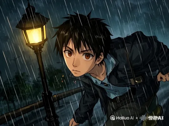 猪猪脚在大雨中不断的前行。因 by Hailuo AI Video Generator