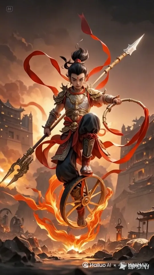 功夫对决，迅猛出招，腾空飞踢。 by Hailuo AI Video Generator