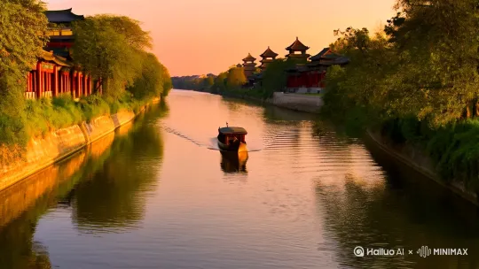 、京航大运河高邮段 by Hailuo AI Video Generator