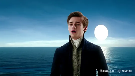 我心似海洋，而你，你是风，是浪，是潮汐，是海上明月升。 姑娘止步，小生不才，早已心有所属，桃花漫天也好，一袭白衣也罢，我与姑娘今生已无缘，告诉桃花不用开了。 不是最好的时光里有你们在，而是你们在我才有了最好的时光。有情不必终老，暗香浮动恰好。[推出,上升,下摇] by Hailuo AI Video Generator