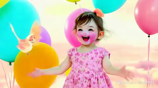 让小孩子高兴地飞起来，飞向远方！ by Hailuo AI Video Generator