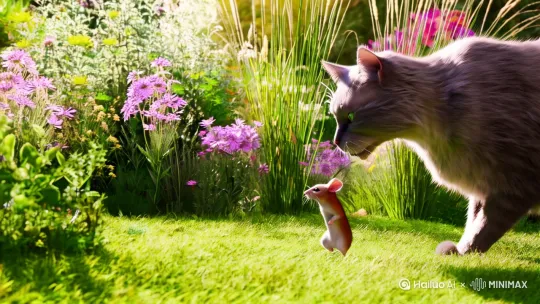 猫求爱老鼠视频 by Hailuo AI Video Generator