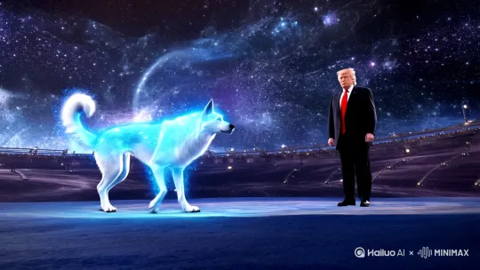口哮天犬大战特朗普 by Hailuo AI Video Generator