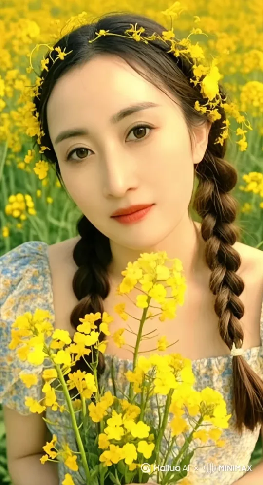 美女微笑着站起来，挥挥手，向前走。[右移,跟随] by Hailuo AI Video Generator