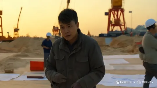 这个中年男人叫李先生，从事建筑工程，是一名建造师，以他为主题，写一篇中年男人努力奋斗的短文 by Hailuo AI Video Generator