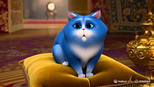 一只可爱蓝色胖猫，感慨喵生坎坷 by Hailuo AI Video Generator