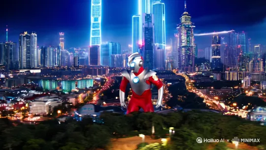 奥特曼和熊猫大战在中国杭州 by Hailuo AI Video Generator