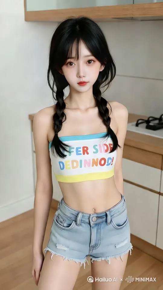 运动风女孩的魅力瞬间，表情撩人，动作妩媚，扭腰，撩起衣服 by Hailuo AI Video Generator