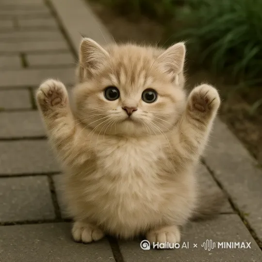 猫咪在跳舞，眼珠灵动转动，活泼可爱，镜头固定。 by Hailuo AI Video Generator