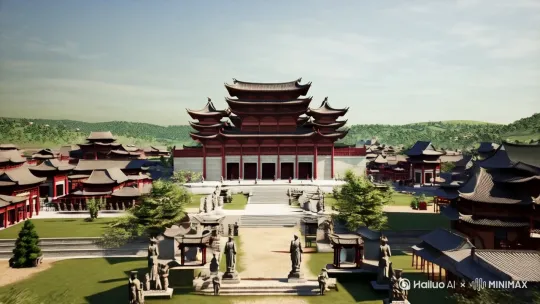 /传统村落，回车书院，孔子游学回车，唯楚有才，遗址复建[推出,上升,下摇] by Hailuo AI Video Generator