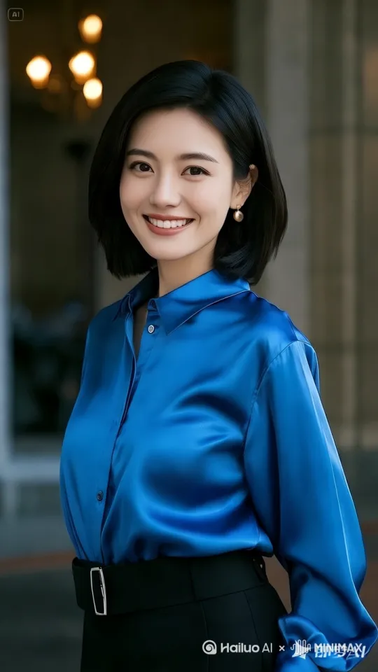 美女微笑着向我走来[右移,跟随] by Hailuo AI Video Generator
