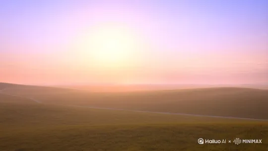 清晨，天刚刚亮起，在一个寂静的乡村空无一人突然一首公鸡打鸣声响彻整个村庄上空。。这时村子里的到处冒起炊烟，人们开始起床做饭。要求是连续的视频。从空中到街道的视频画面。要有公鸡打鸣的特写。 by Hailuo AI Video Generator