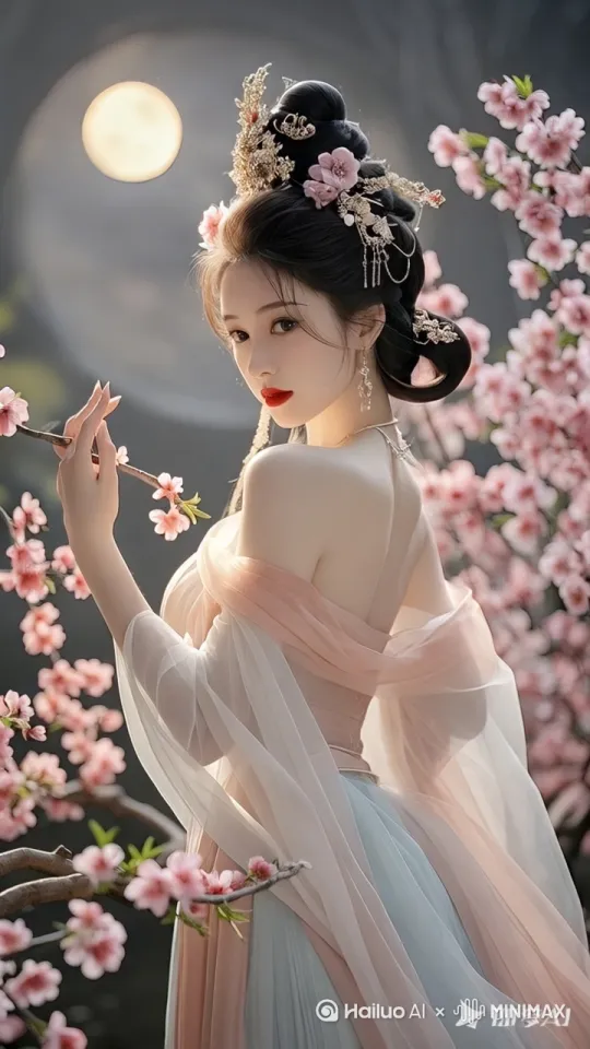 一阵狂风，把书上的花吹的一干二净，把图中的女人吹的披头散发，衣服破烂，全身挂满垃圾，女人用手捂着身体傻笑。 by Hailuo AI Video Generator