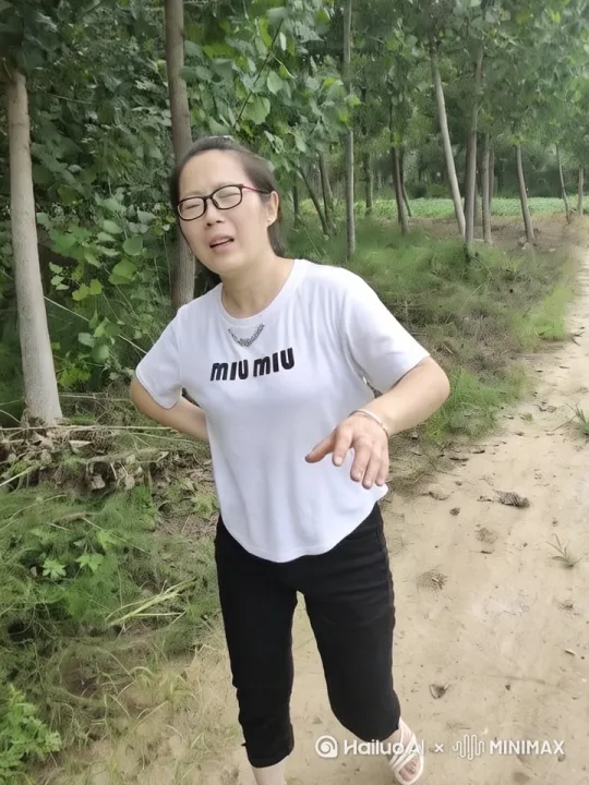 美女扭着杨柳腰向我走来，满脸笑，嘴里说着我还要， by Hailuo AI Video Generator