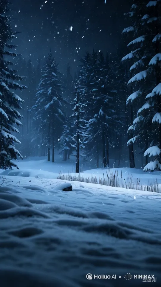 [左移]，雪花飘了 by Hailuo AI Video Generator