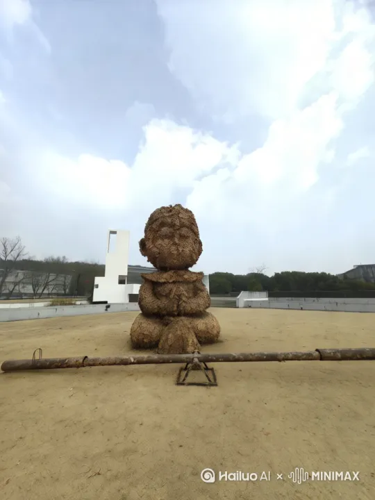 动漫角色悟空和哪吒横空出世，在草地上穿梭行走[推进,上升][右摇,变焦推进] by Hailuo AI Video Generator