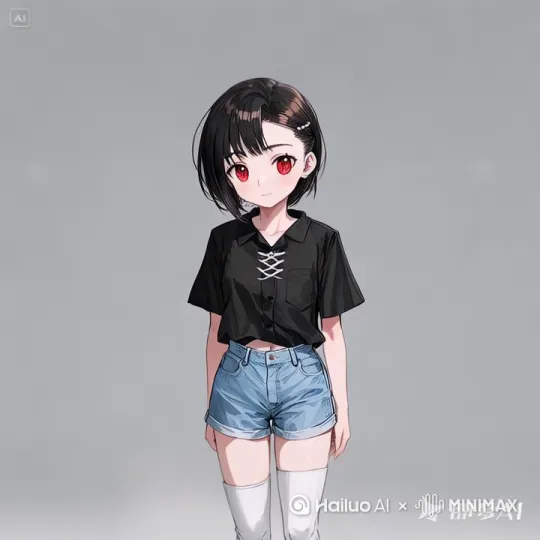 女孩自然地摆动双臂，脸部不要变形 by Hailuo AI Video Generator