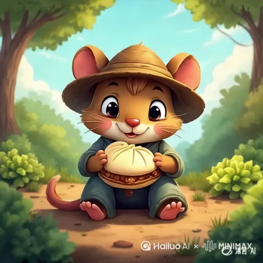 天舒在吃包子了，冻起来。 by Hailuo AI Video Generator