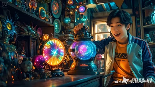 里面的灯光魔幻风格， by Hailuo AI Video Generator