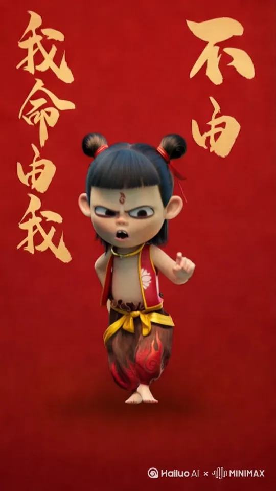 哪吒在办公室训斥同事[跟随][拉远] by Hailuo AI Video Generator