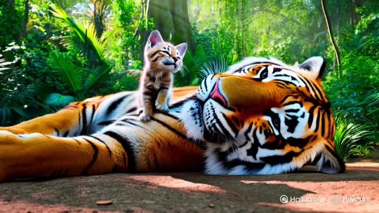 小猫吃老虎 by Hailuo AI Video Generator
