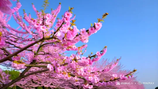 美丽的樱花，在风中凌乱[右摇,变焦推进] by Hailuo AI Video Generator