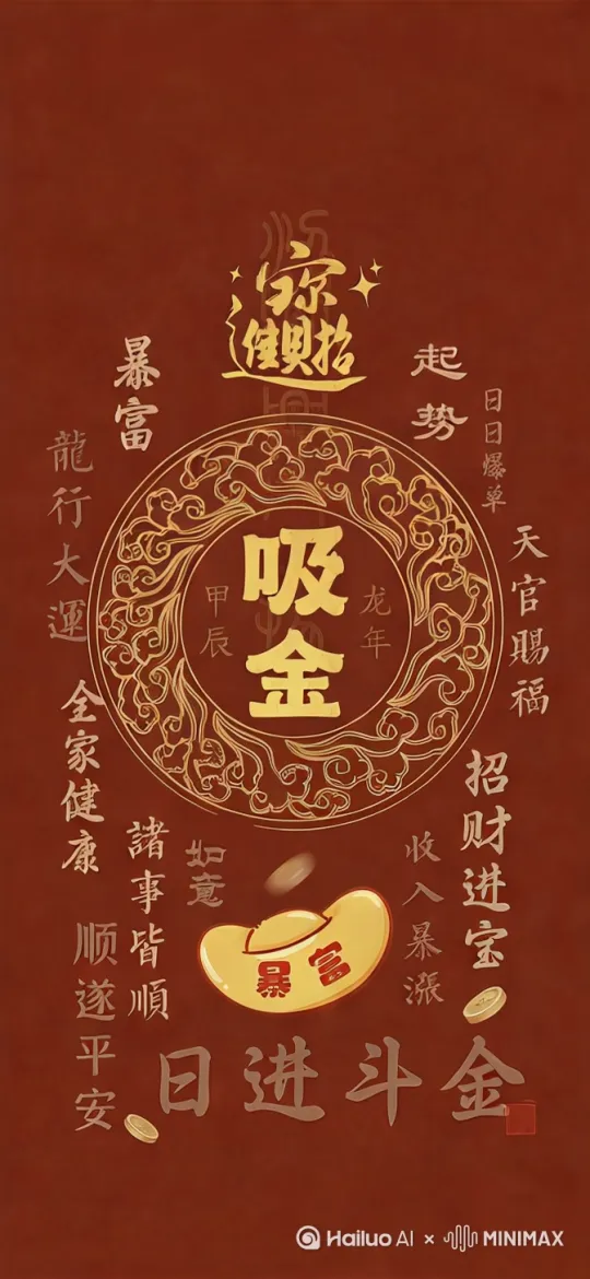 图片中的金元宝突然变多，然后类似大卡车倒石头的感觉一样往下倒，同时吸金那个一直转圈圈 by Hailuo AI Video Generator