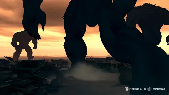 进击的巨人，地鸣发动 by Hailuo AI Video Generator