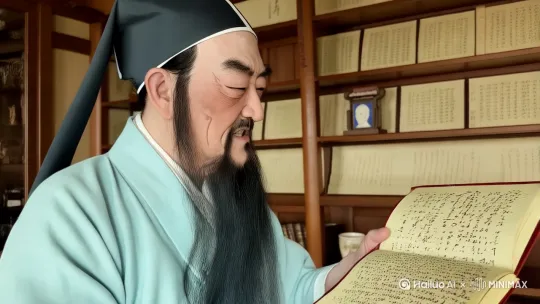 李时珍(生成古人李时珍,古代宋院体人物画风)边看书,边说《黄帝内经》说“五谷为养”,你们倒好,薯片配奶茶,拿膨化食品当主粮!真当自己是3D打印胃?小心肠道弹窗【内存不足】,连夜挂急诊。李时珍大声咆哮,"回答我,回答我,是不是?" by Hailuo AI Video Generator