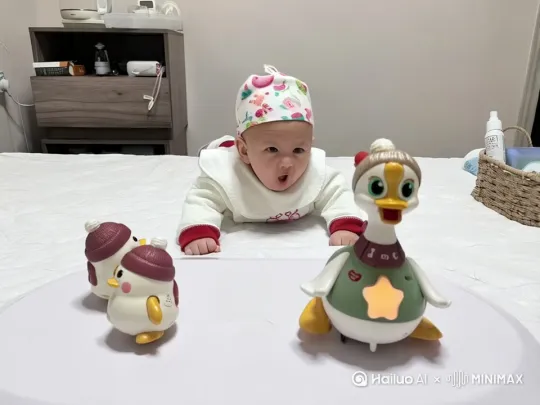娃娃的梦在原野上飘荡幸福得象花儿一样 by Hailuo AI Video Generator