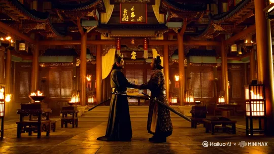 公元前206年,刘邦率先进入咸阳,接受了秦王子婴的投降,并有意在关中称王。这一举动引起了项羽的不满。此时,刘邦左司马曹无伤向项羽告密,称刘邦企图独占珍宝,使得项羽更加愤怒。项羽谋士范增察觉到刘邦的野心,建议项羽趁机进攻。而项伯因为与张良有交情,连夜将这个消息透露给张良。刘邦得知后,通过项伯向项羽解释误会,试图化解危机。于是,第二天项羽向刘邦设下了鸿门宴。 by Hailuo AI Video Generator
